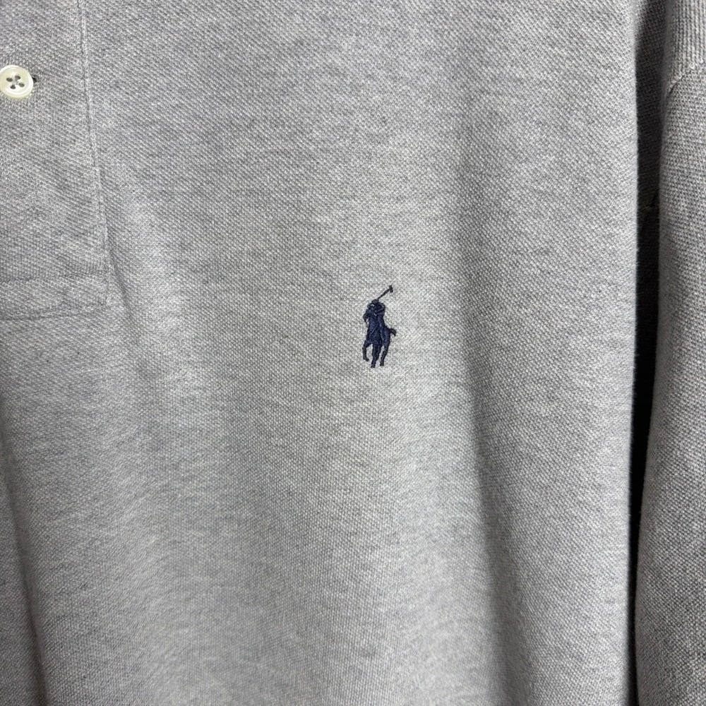 Polo By Ralph Lauren Polo Shirt Mens XL Gray Classic Fit Cotton Pony Logo SS